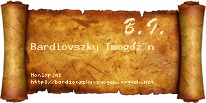 Bardiovszky Imogén névjegykártya